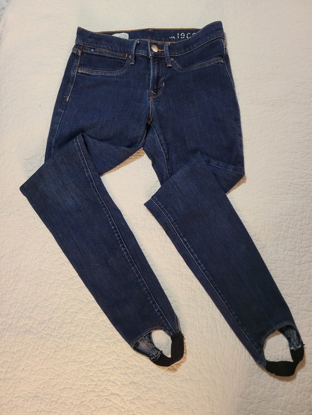 Gap 1969 Dark Wash Legging Stirrup Skinny Jeans Sz 27 4R